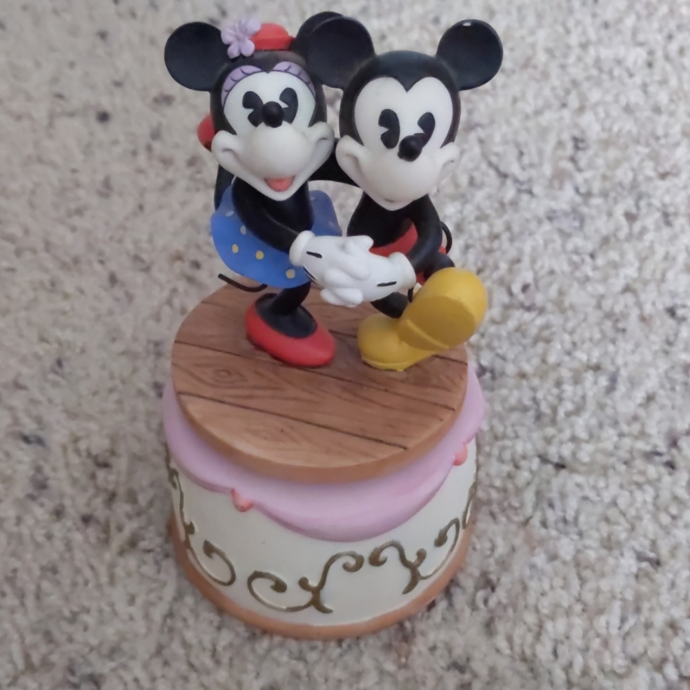 Mickey and Minnie musical figurine